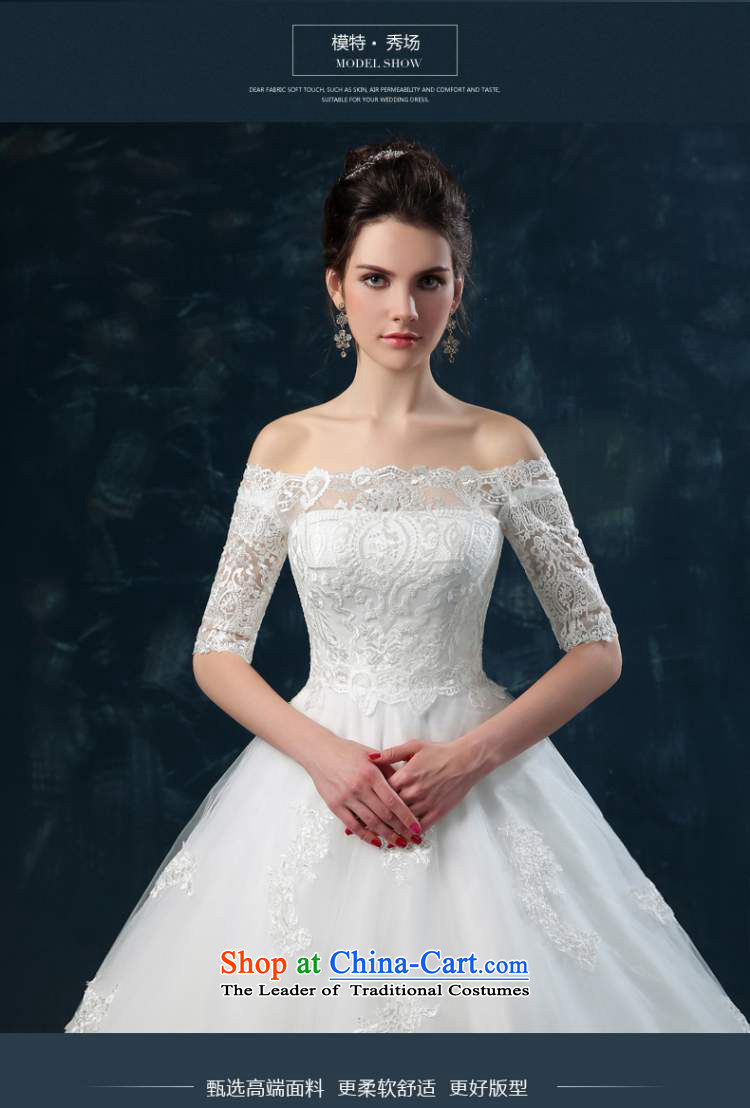 Wedding dress 2015 new bride word winter shoulder wedding tail lace in cuff Sau San tie wedding tail to align the M pictures, prices, brand platters! The elections are supplied in the national character of distribution, so action, buy now enjoy more preferential! As soon as possible.