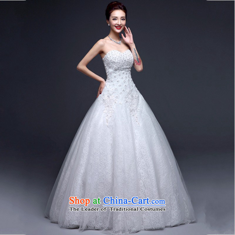 Yong-yeon and autumn and winter wedding dresses new stylish marriages and 2015 chest lace straps to align the white XXL, Sau San Yim-yong and shopping on the Internet has been pressed.