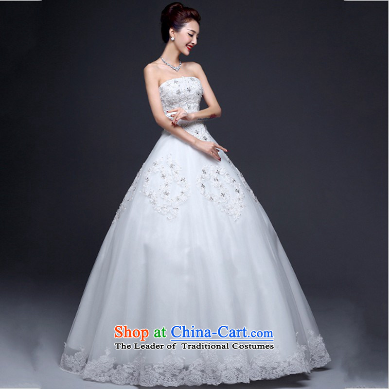 Yong-yeon and autumn and winter wedding dresses new stylish marriages and 2015 chest lace straps to align the white XXL, Sau San Yim-yong and shopping on the Internet has been pressed.