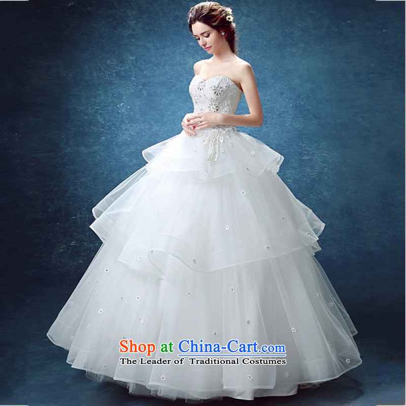 Yong-yeon and wedding dresses 2015 new bride stylish anointed chest lace align to smearing minimalist Korean autumn and winter bon bon skirt white S, Yong-yeon and shopping on the Internet has been pressed.