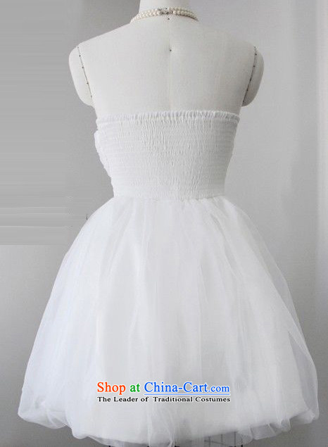 Of the 2015 Korean glued to the new women's short of marriage bridesmaid sister bow tie straps bubble yarn yarn under the auspices of evening dress small dress skirt 3899 White L picture, prices, brand platters! The elections are supplied in the national character of distribution, so action, buy now enjoy more preferential! As soon as possible.
