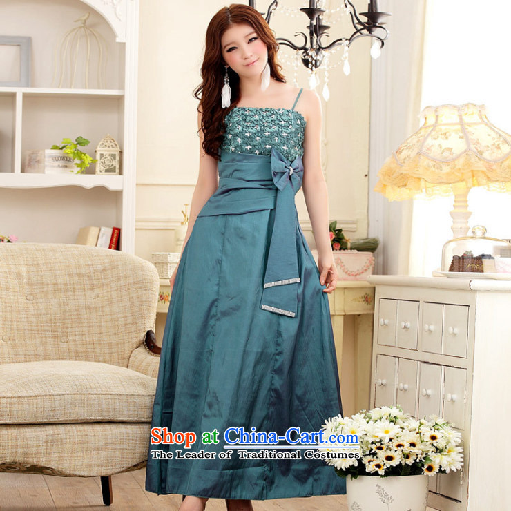 Of the 2015 Korean glued to the new women's marriage banquet modestly elegant lace water drilling Bow Tie long dress Sau San dresses 3948 champagne color pictures, prices, XL brand platters! The elections are supplied in the national character of distribution, so action, buy now enjoy more preferential! As soon as possible.