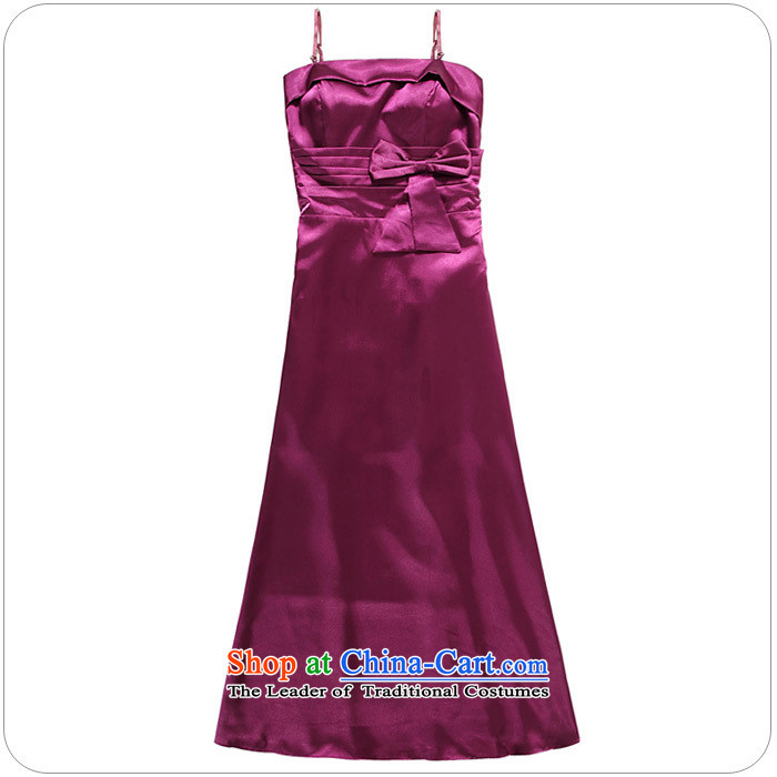 Of the 2015 Korean glued to the new women's long banquet bows moderator elegant emulation silk Sau San bow tie strap evening dress skirt 3,956 XXXL purple picture, prices, brand platters! The elections are supplied in the national character of distribution, so action, buy now enjoy more preferential! As soon as possible.