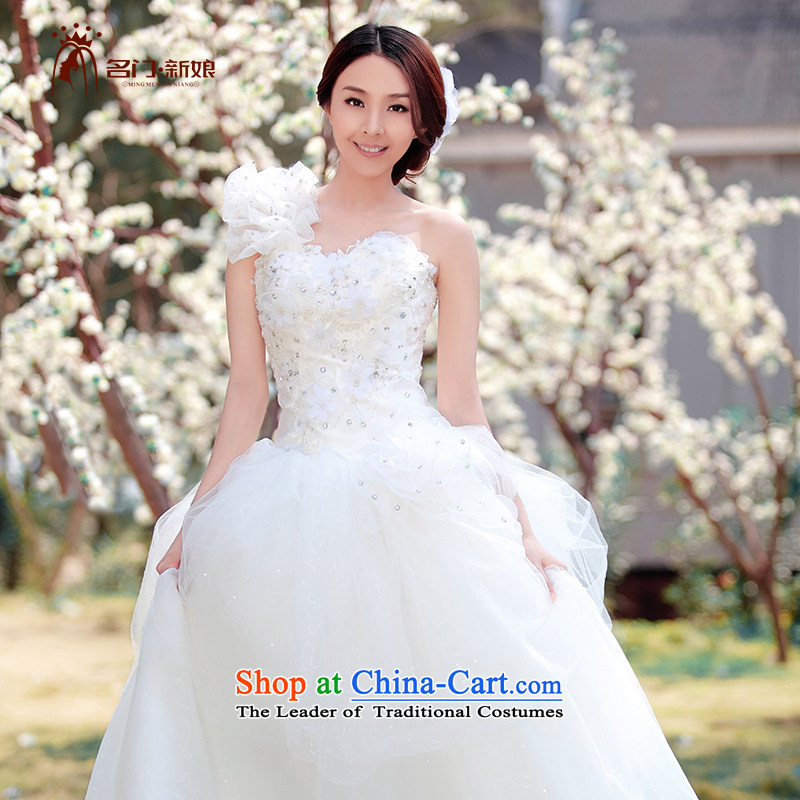 Name the new bride door Korean sweet princess shoulder straps wedding band 7.7 M