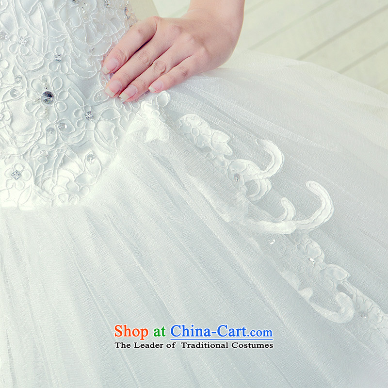 A Korean version of the bride and chest princess wedding sweet elegant new wedding 812 S, a bride shopping on the Internet has been pressed.