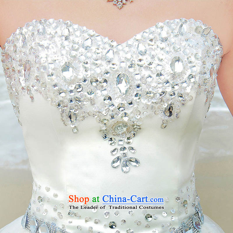 Name the new bride door Korean Won version sweet princess alignment with chest wedding 839 M, a bride shopping on the Internet has been pressed.