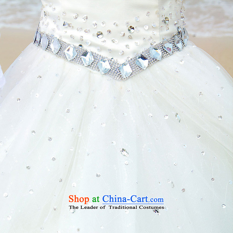 Name the new bride door Korean Won version sweet princess alignment with chest wedding 839 M, a bride shopping on the Internet has been pressed.