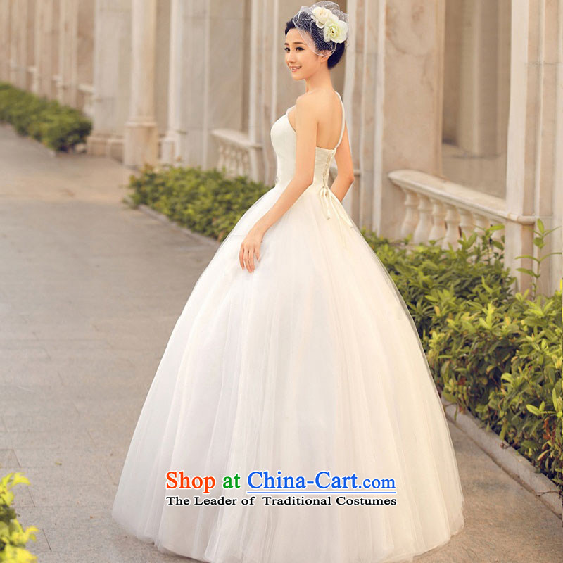 A Korean version of the bride minimalist shoulder wedding new sweet princess wedding 850 L, a bride shopping on the Internet has been pressed.