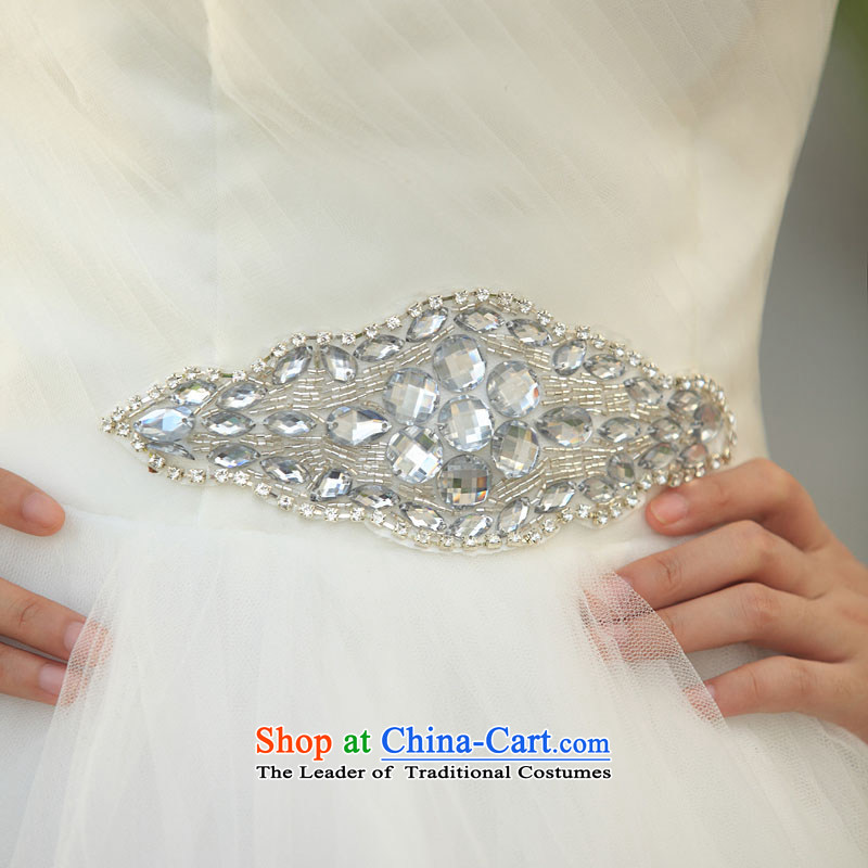 A Korean version of the bride minimalist shoulder wedding new sweet princess wedding 850 L, a bride shopping on the Internet has been pressed.