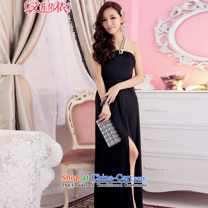 Of the 2015 Korean glued to the new women's long annual meeting of persons chairing the banquet bows elegant pure colors of the forklift truck must Hang Sau San evening dress skirt 4014 apricot XL, Eiffel glued to the , , , shopping on the Internet