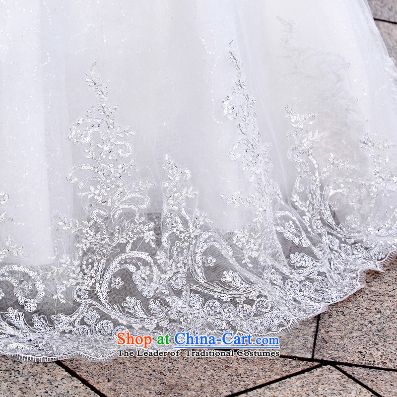 A bride wedding dresses Korean Princess wedding to align the minimalist wedding new 903 M, a bride shopping on the Internet has been pressed.