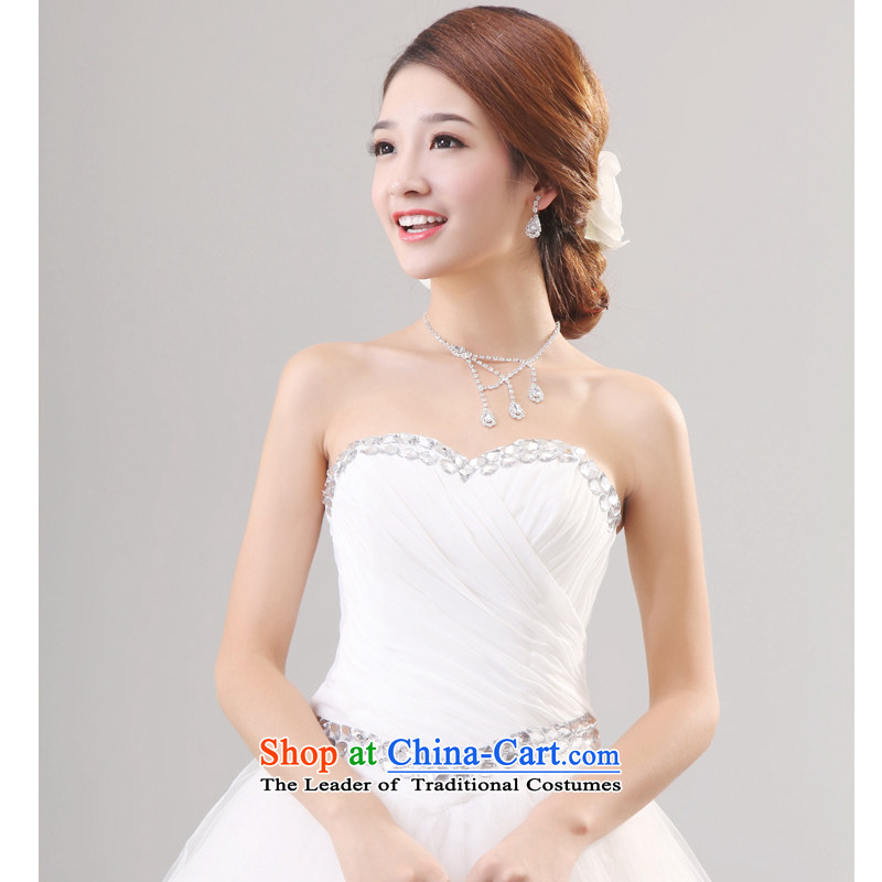 2014 New Mak Hee-sweet princess wedding water drilling elegantly designed minimalist Crystal Palace Korean Princess drill white M/160, mak-hee , , , shopping on the Internet
