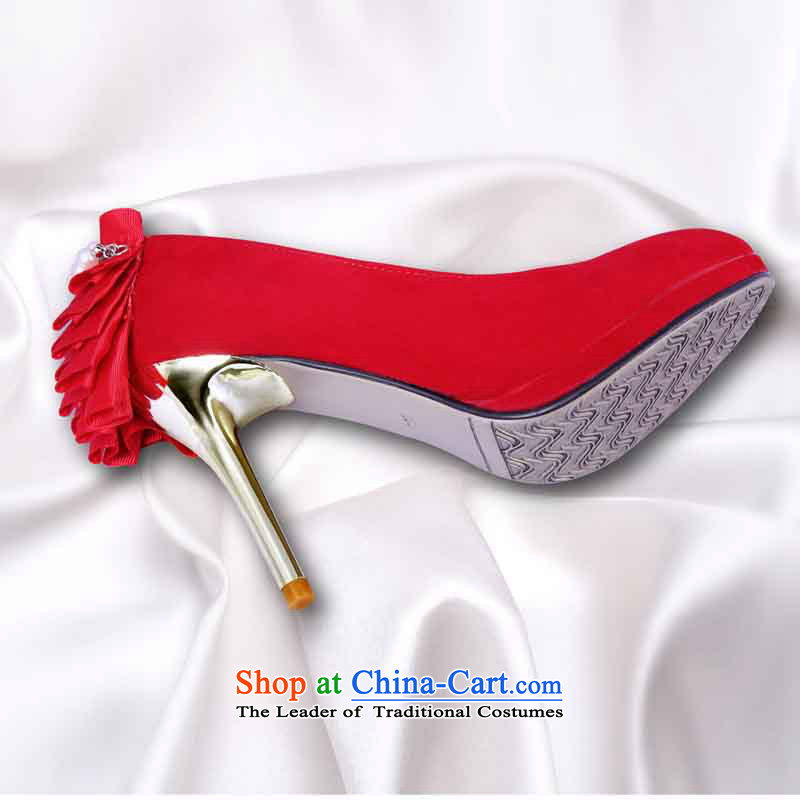 A bride Han high heel version of Red Shoes 2015 new marriage first marriage shoes bride shoes 088 39 a bride shopping on the Internet has been pressed.