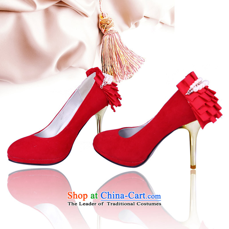 A bride Han high heel version of Red Shoes 2015 new marriage first marriage shoes bride shoes 088 39 a bride shopping on the Internet has been pressed.