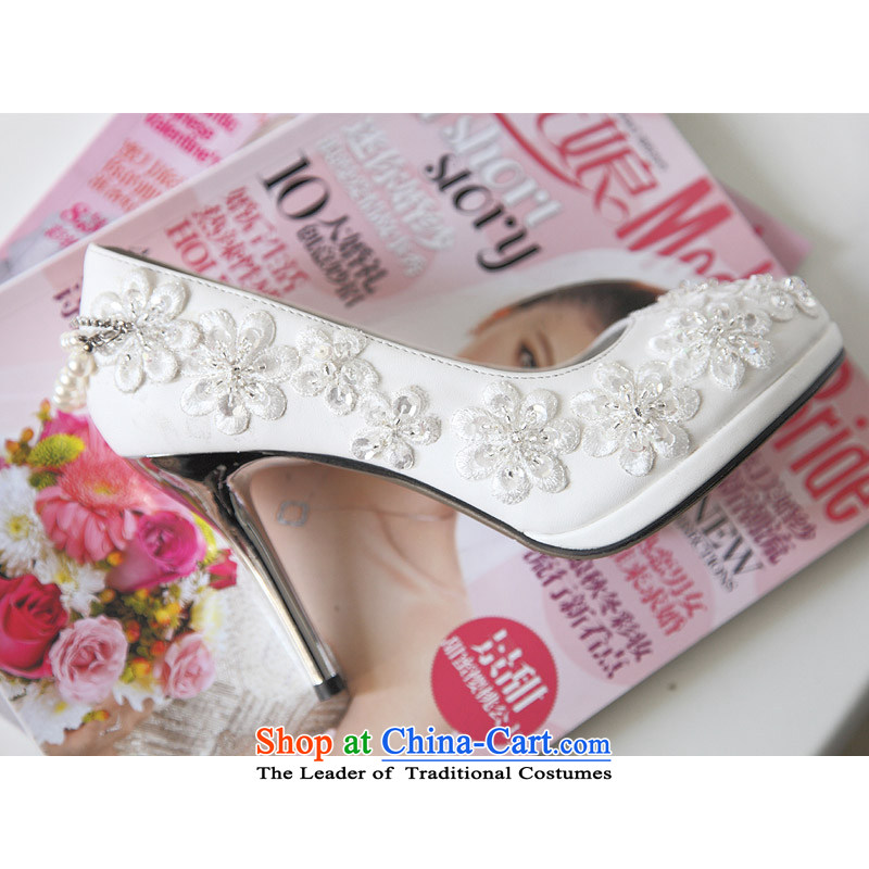 A Bride Korean high-heel shoes 2015 new marriage was married women shoes shoes bride shoes 089 37, a bride shopping on the Internet has been pressed.