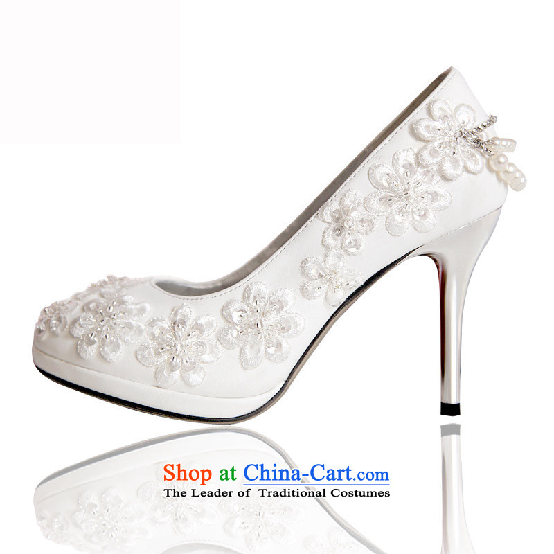 A Bride Korean high-heel shoes 2015 new marriage was married women shoes shoes bride shoes 089 37, a bride shopping on the Internet has been pressed.