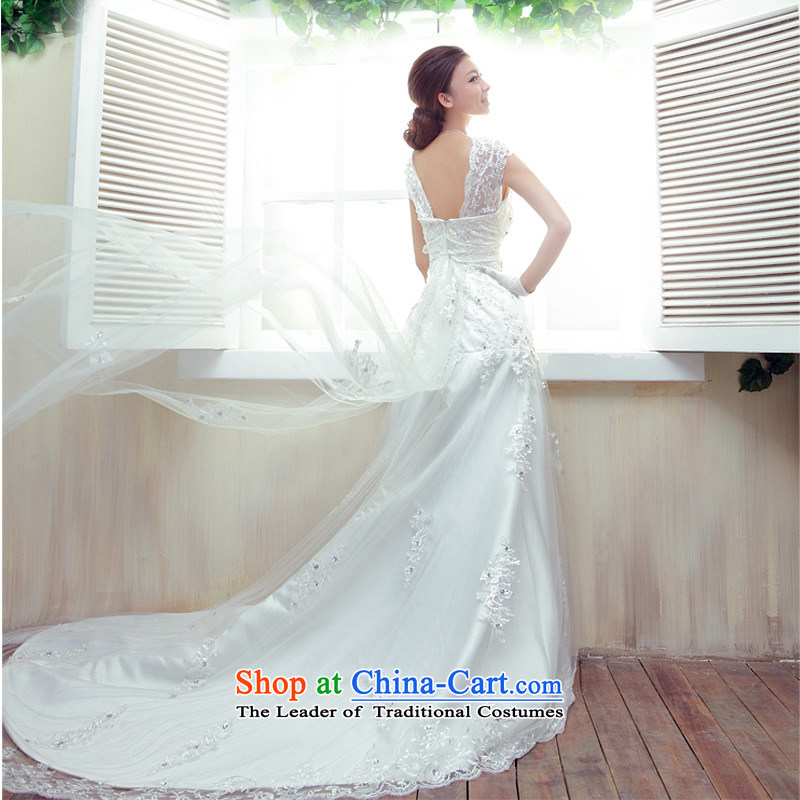 Name the new bride door Korean Won version wedding crowsfoot tail Princess 814 plus lint-free) , L, a bride shopping on the Internet has been pressed.
