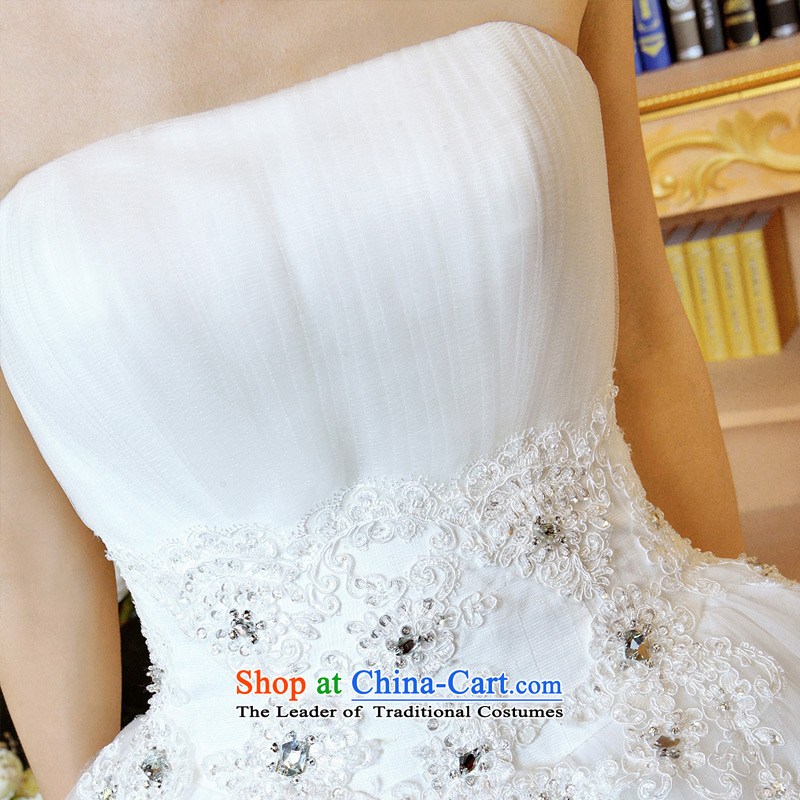 Name the new bride door Korean bon bon princess wedding Korean wiping the chest wedding 818 tail standard), L, a bride shopping on the Internet has been pressed.