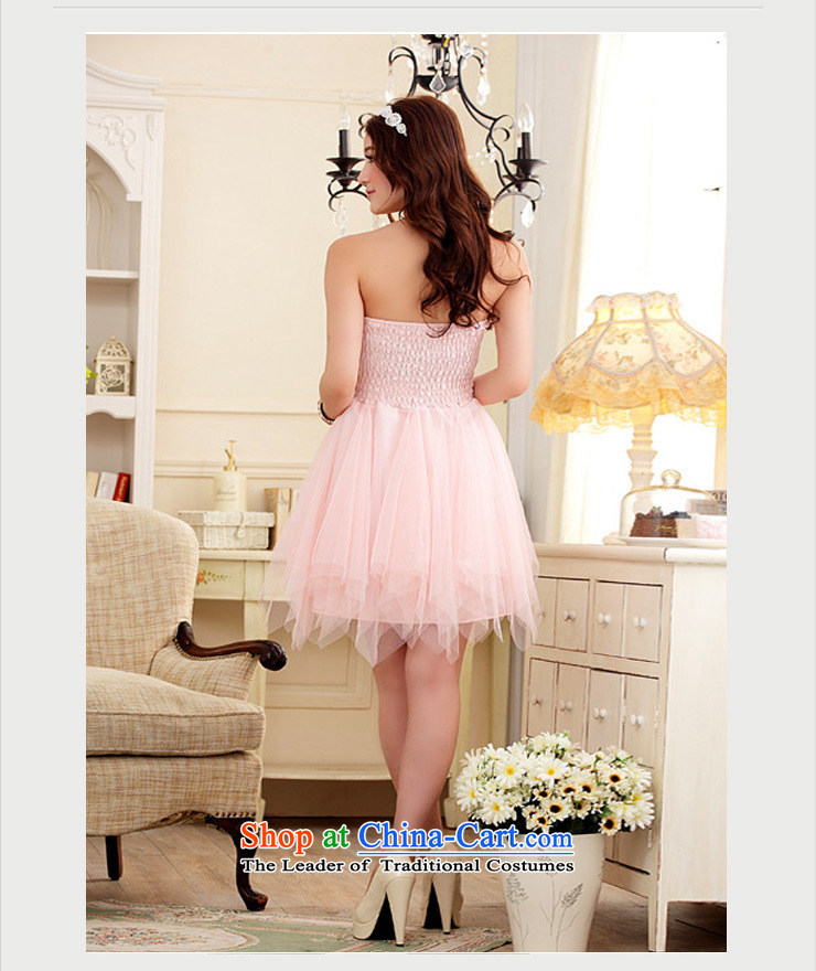 Of the 2015 Korean glued to the new women's Short, Thin married graphics banquet moderator bridesmaid bride wedding blossoms Princess Mary Magdalene chest small dress skirt 4308 champagne color pictures, prices, XXXL brand platters! The elections are supplied in the national character of distribution, so action, buy now enjoy more preferential! As soon as possible.