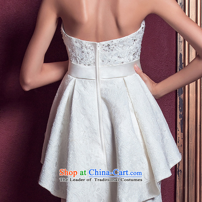 A bride wedding dresses elegant small trailing wedding anointed chest lace wedding new 972 M, a bride shopping on the Internet has been pressed.