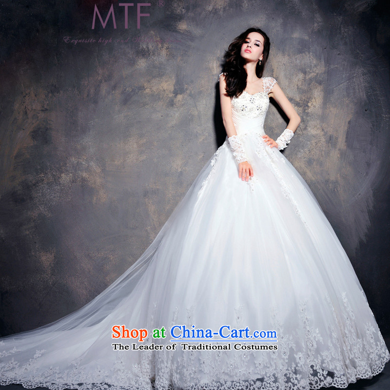Full Chamber Fong professional wedding dresses customized tail strap slotted shoulder wedding dress, Korea wedding dress?spring and summer 2015 new?S619?tail 173-XL 100cm