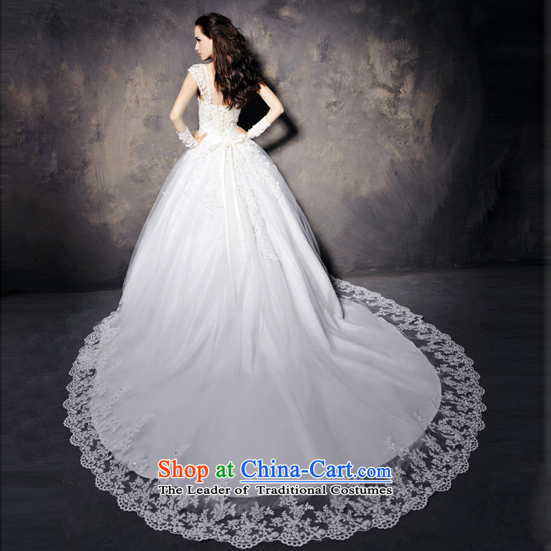 Full Chamber Fong professional wedding dresses customized tail strap slotted shoulder wedding dress, Korea wedding dress spring and summer 2015 new S619 tail 173-XL, 100cm full Chamber Fong shopping on the Internet has been pressed.