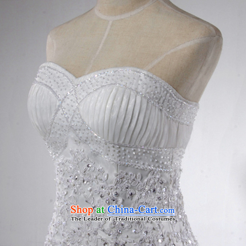 The Korean version of the new 2015 viewed crowsfoot wedding dresses Antique Lace tail anointed chest wedding real concept S800 tail 60cm 165-L, full Chamber Fong shopping on the Internet has been pressed.