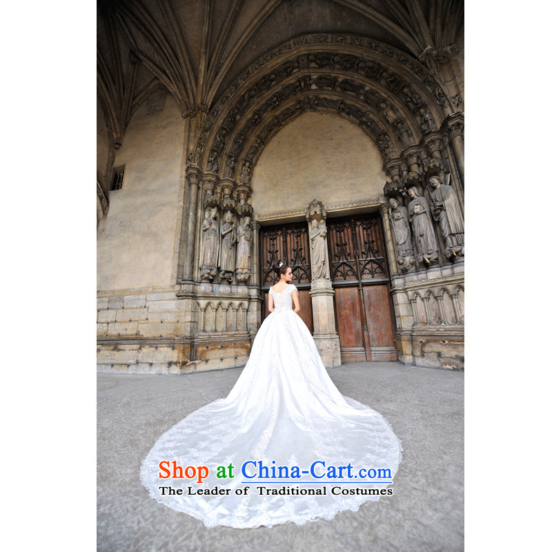 2015 Paris Station tail wedding dresses irrepressible retro palace of the word shoulder and sexy diamond wedding s1292 tail 165-L-5-20 100cm days pre-sale, full Chamber Fong shopping on the Internet has been pressed.