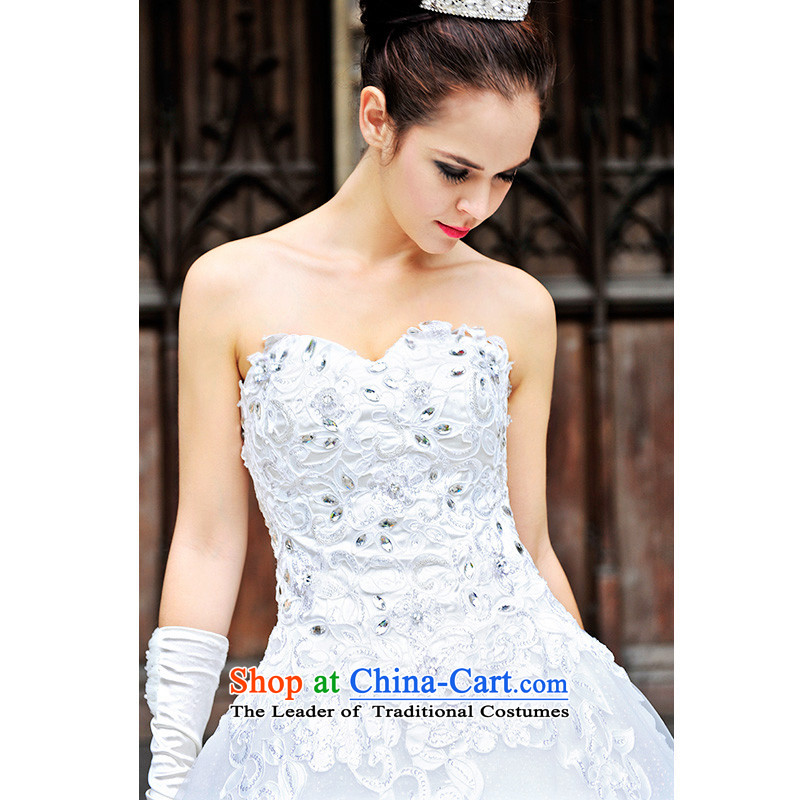 2015 new wedding dresses full Chamber /MTF Fong anointed chest straps elegant large tail princess wedding s1298 ivory tail 50cm tailored, full Chamber Fong shopping on the Internet has been pressed.