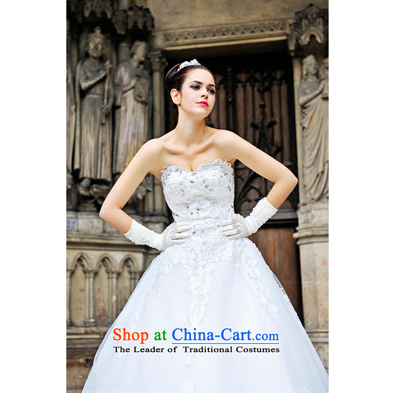 2015 new wedding dresses full Chamber /MTF Fong anointed chest straps elegant large tail princess wedding s1298 ivory tail 50cm tailored, full Chamber Fong shopping on the Internet has been pressed.