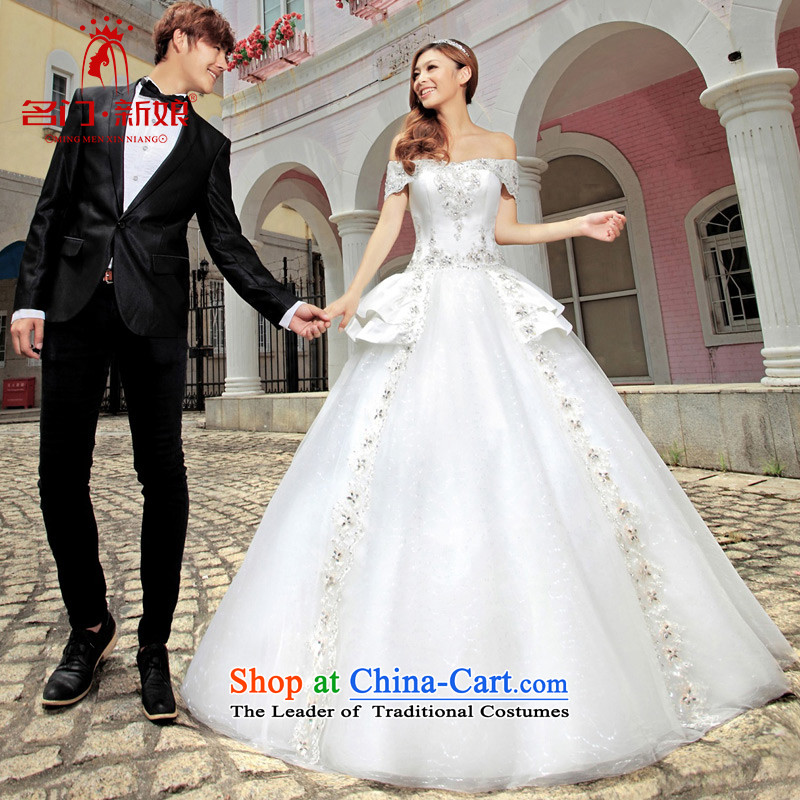 A bride Han wedding dress princess wedding, a field to align the shoulder wedding 952 S
