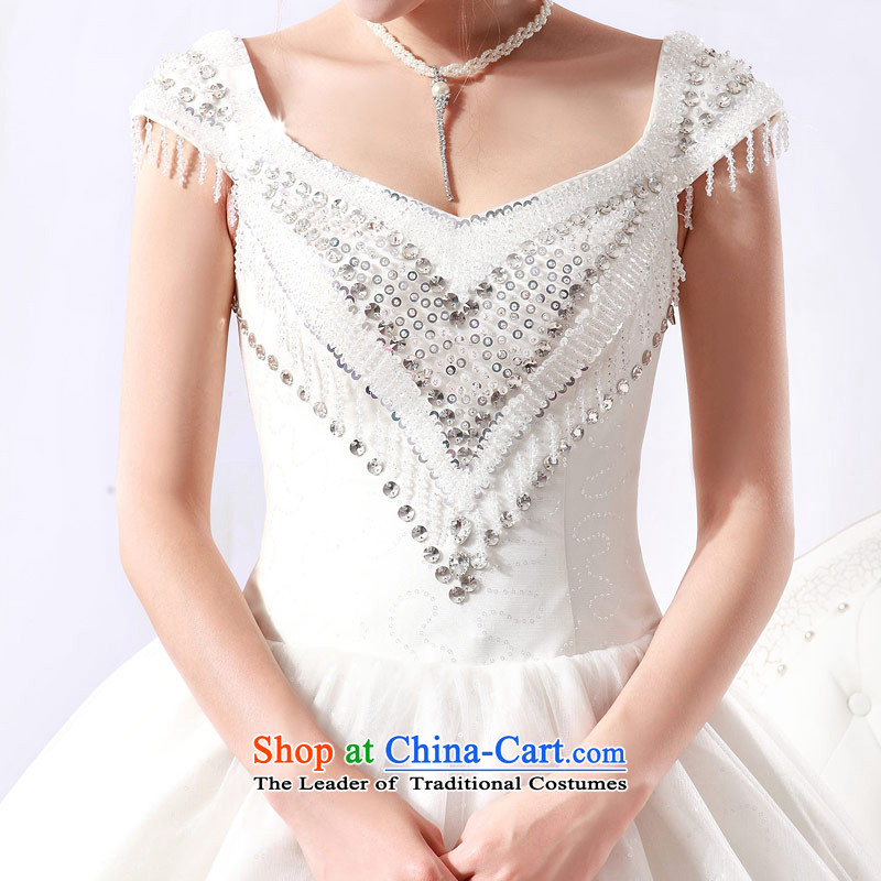 A bride wedding luxury water drilling wedding Korean to align the princess wedding new 912 L, a bride shopping on the Internet has been pressed.