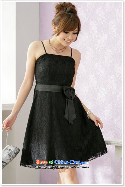 Of the 2015 Korean glued to the new women's short, under the auspices of human sense banquet lace bow tie strap dress wiping the chest small dress dresses 2946 Black XXL picture, prices, brand platters! The elections are supplied in the national character of distribution, so action, buy now enjoy more preferential! As soon as possible.