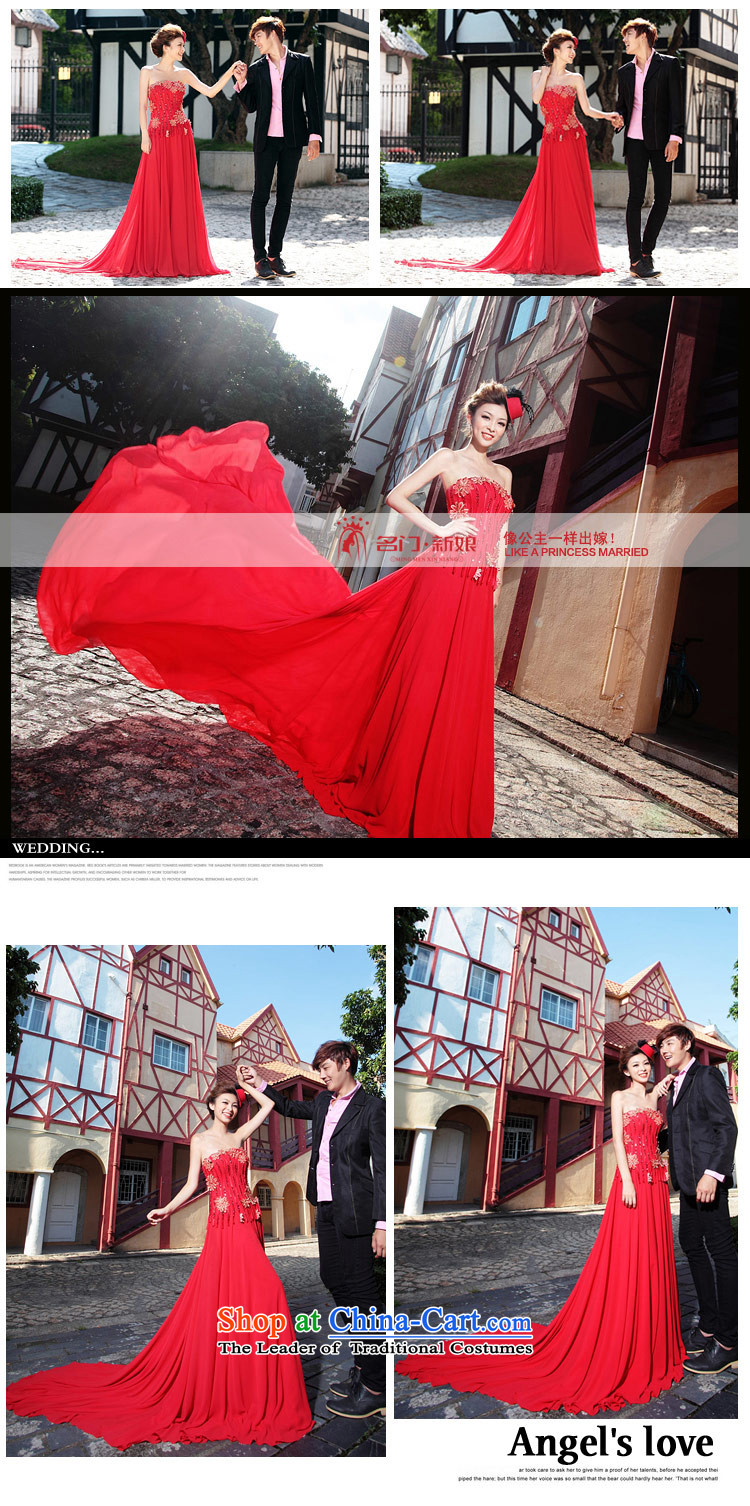 A bride long red dress new wedding dress bows services 875 S picture, prices, brand platters! The elections are supplied in the national character of distribution, so action, buy now enjoy more preferential! As soon as possible.