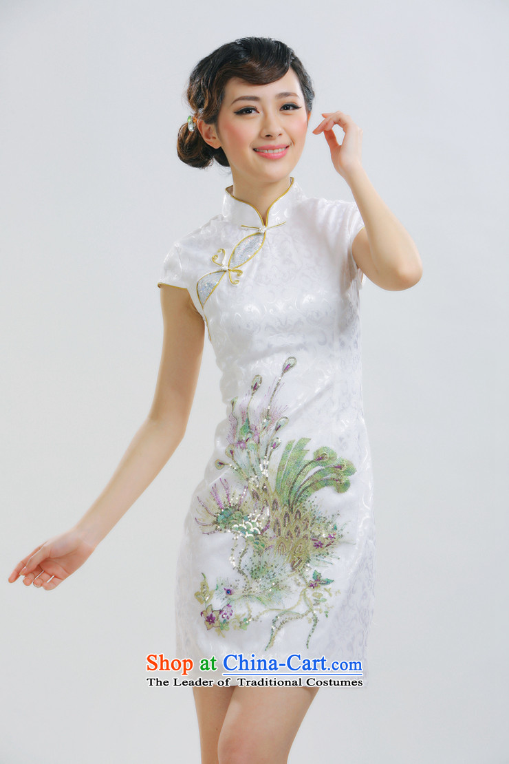 The former Yugoslavia Li aware of spring and summer 2015 new auspicious Chinese Robes embroidery improvements Peacock Sau San small dress QR007 pink S picture, prices, brand platters! The elections are supplied in the national character of distribution, so action, buy now enjoy more preferential! As soon as possible.