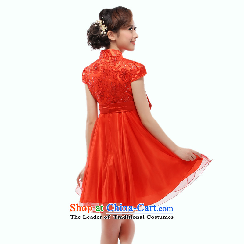 The 2014 summer short of pregnant women new bride with bows qipao gown slimming wedding dress red red XXL, QT15-1 know Li Li (Q.LIZHI Yugoslavia) , , , shopping on the Internet