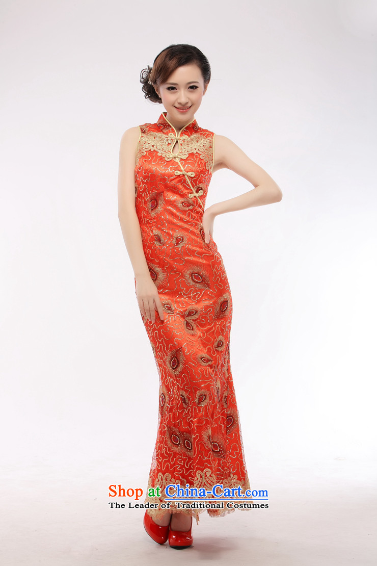 Yugoslavia 2015 Summer know Li new bride wedding dress long serving small Li known crowsfoot cheongsam dress bows dress QT20 RED L picture, prices, brand platters! The elections are supplied in the national character of distribution, so action, buy now enjoy more preferential! As soon as possible.