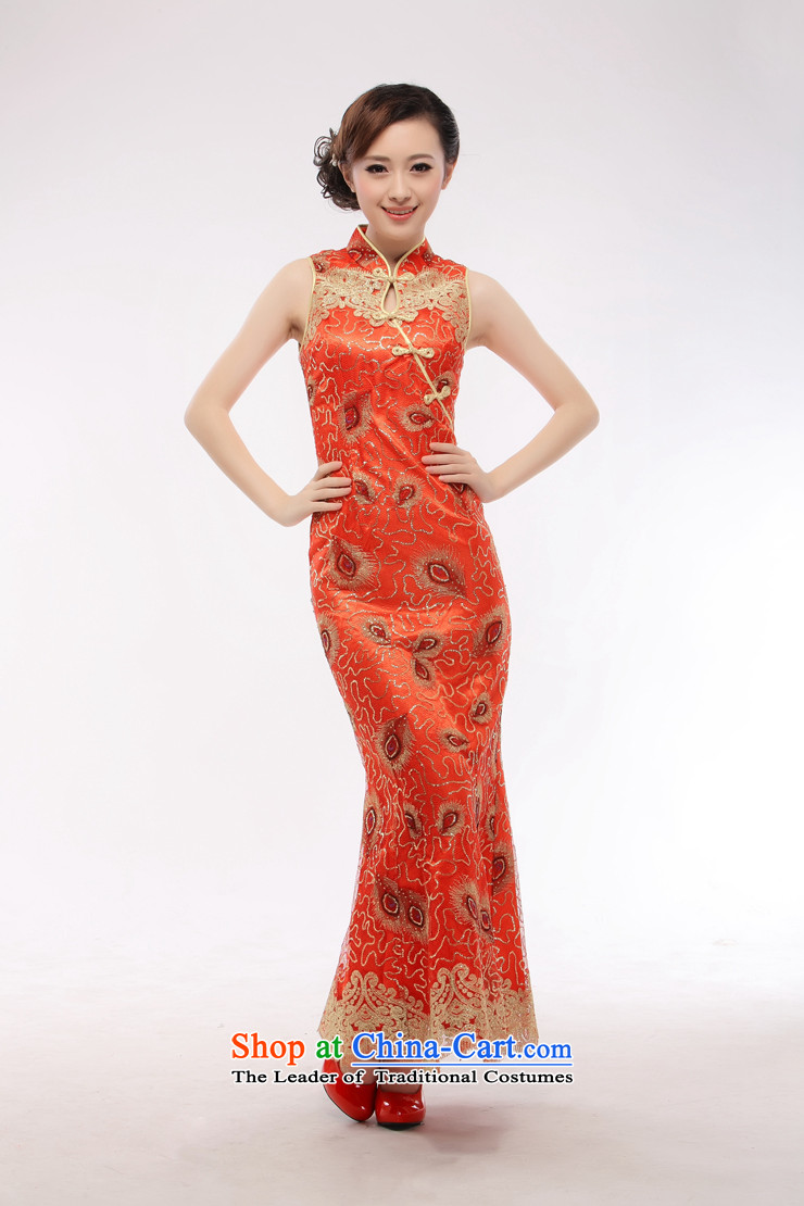 Yugoslavia 2015 Summer know Li new bride wedding dress long serving small Li known crowsfoot cheongsam dress bows dress QT20 RED L picture, prices, brand platters! The elections are supplied in the national character of distribution, so action, buy now enjoy more preferential! As soon as possible.