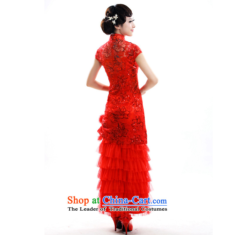 The former Yugoslavia Li aware of spring and summer 2015 new cheongsam dress stylish China wind bride chinese red color long gown bows FD002 red , the former Yugoslavia to know (Q.LIZHI Li shopping on the Internet has been pressed.)