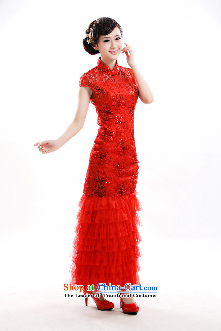 The former Yugoslavia Li aware of spring and summer 2015 new cheongsam dress stylish China wind bride chinese red color long gown bows FD002 services red S picture, prices, brand platters! The elections are supplied in the national character of distribution, so action, buy now enjoy more preferential! As soon as possible.