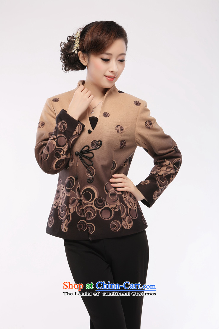 The former Yugoslavia (2013- know Li autumn and winter new cotton jacket thickness of older Tang dynasty? long-sleeved T-shirt QW66 gross brown L picture, prices, brand platters! The elections are supplied in the national character of distribution, so action, buy now enjoy more preferential! As soon as possible.