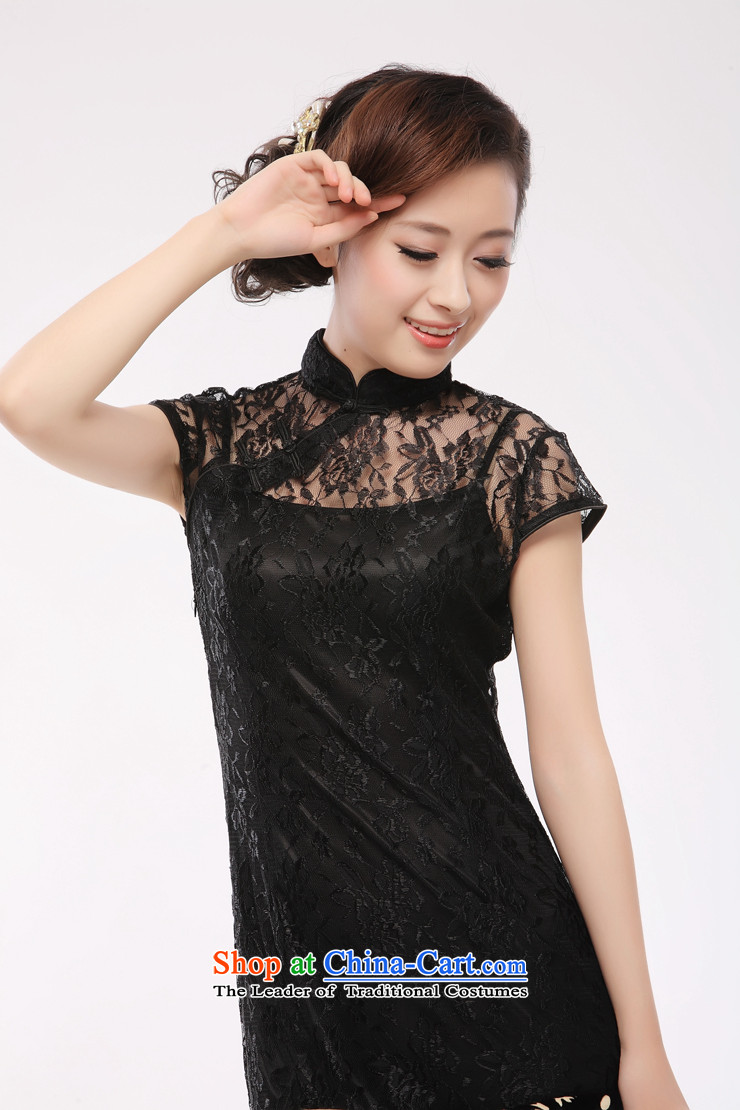 Black lace dresses strap skirt 2015 new products and sexy slimming knowledge QT10 Li black S picture, prices, brand platters! The elections are supplied in the national character of distribution, so action, buy now enjoy more preferential! As soon as possible.