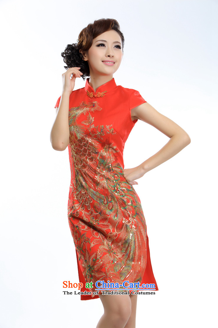 The former Yugoslavia Li aware of spring and summer 2015 new improved stylish wedding dresses China wind Perfect Match Phoenix dress  A-845# RED L picture, prices, brand platters! The elections are supplied in the national character of distribution, so action, buy now enjoy more preferential! As soon as possible.