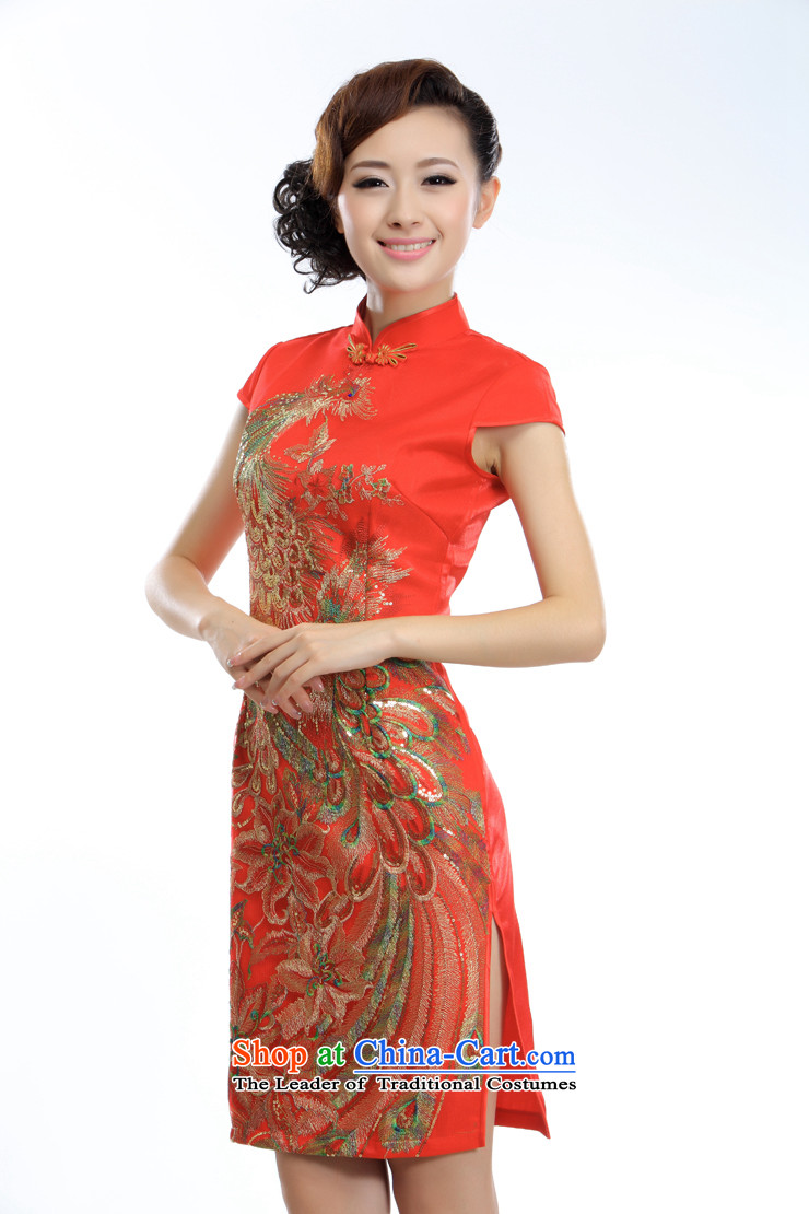 The former Yugoslavia Li aware of spring and summer 2015 new improved stylish wedding dresses China wind Perfect Match Phoenix dress  A-845# RED L picture, prices, brand platters! The elections are supplied in the national character of distribution, so action, buy now enjoy more preferential! As soon as possible.