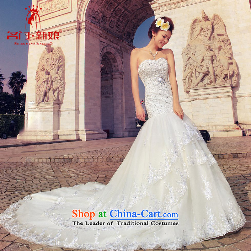 The two men, wipe the chest bride crowsfoot tail wedding dresses 2015 New Deluxe beaded wedding A987 L