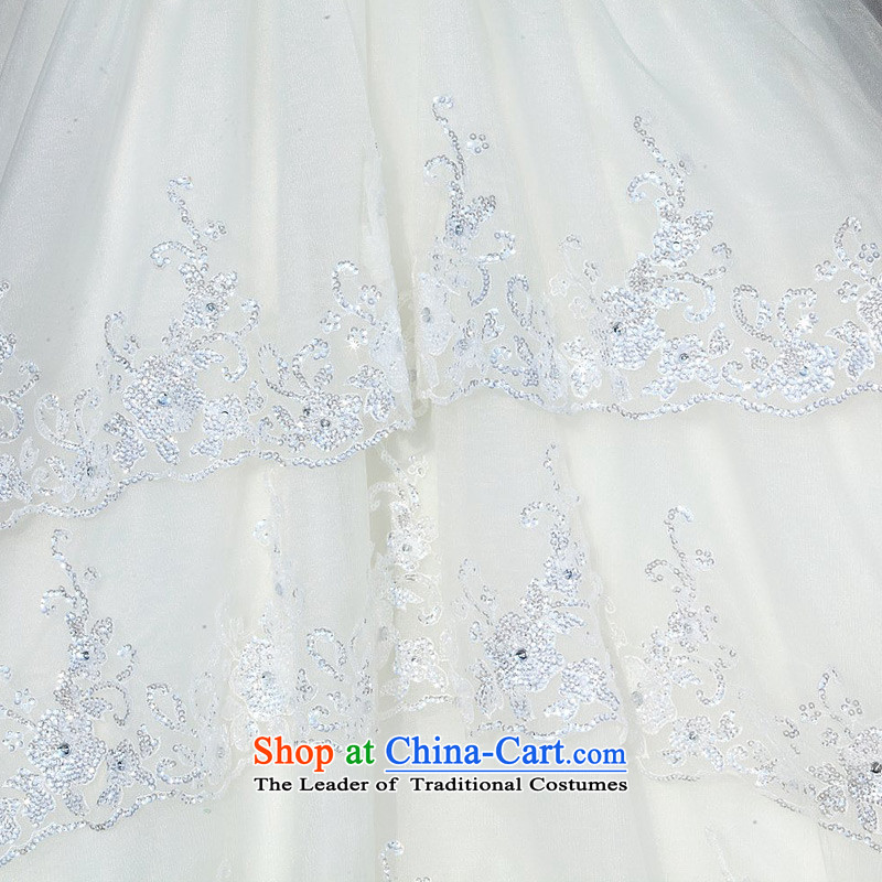 The two men, wipe the chest bride crowsfoot tail wedding dresses 2015 New Deluxe beaded wedding A987 L, a bride shopping on the Internet has been pressed.