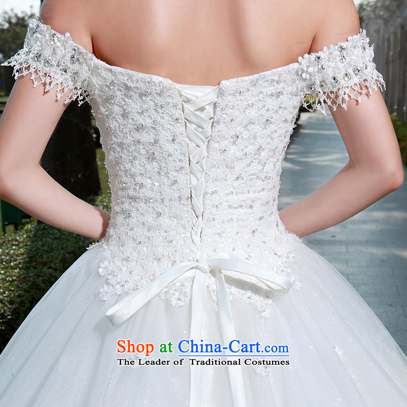 A bride wedding dresses of the Word 2015 wedding shoulder new products to align the princess bon bon wedding A979 M a bride shopping on the Internet has been pressed.