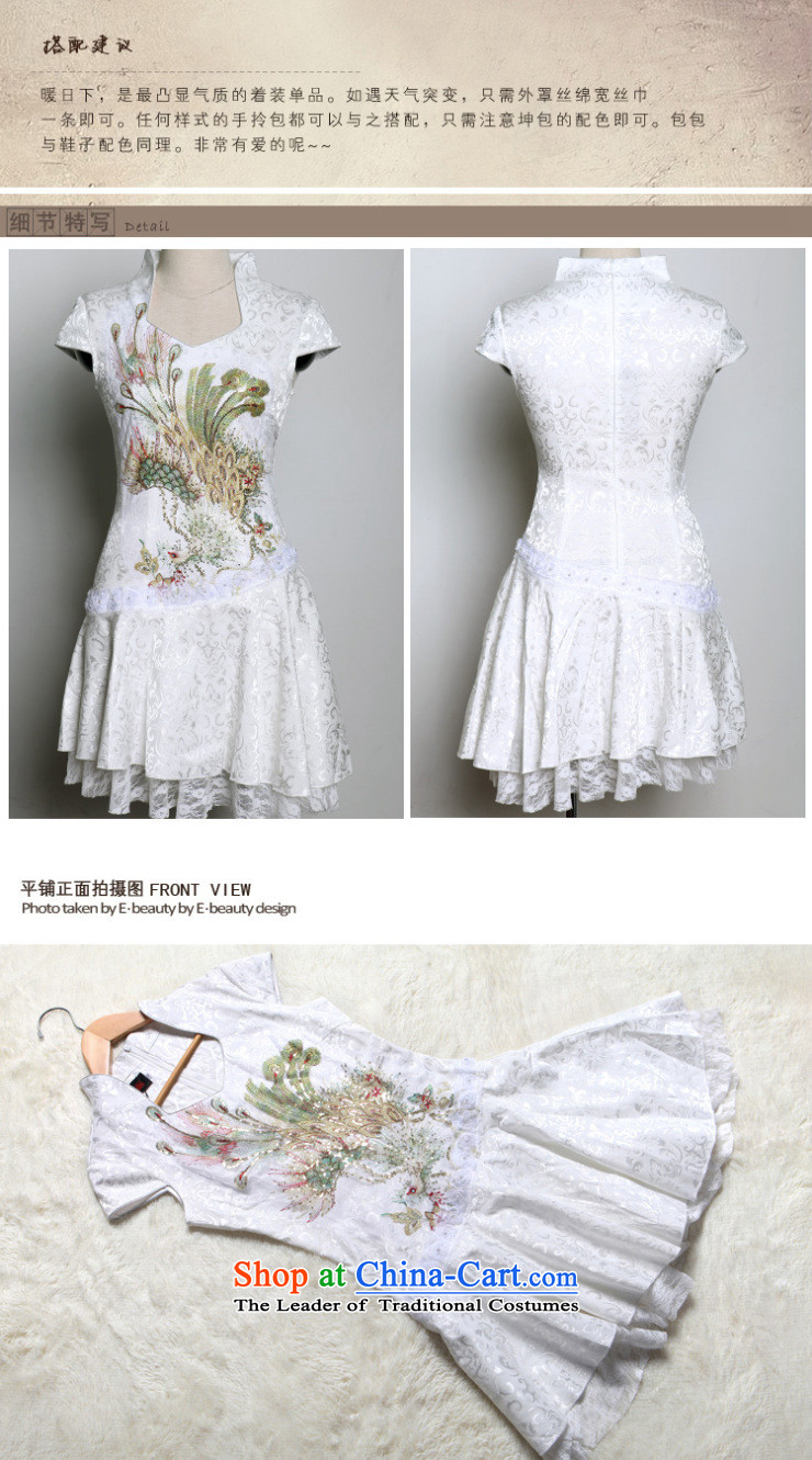 【 Yat lady- White Phoenix 2015 China wind retro lace daily qipao improved Couture fashion cheongsam dress summer, White 2XL Photo, prices, brand platters! The elections are supplied in the national character of distribution, so action, buy now enjoy more preferential! As soon as possible.