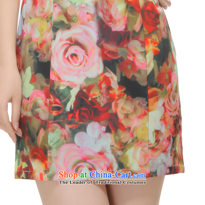 The former Yugoslavia Li know new stylish Ms. 2015 Sau San cheongsam high-end bleeding rose skirt suits , L, the former Yugoslavia QA12-42 LI (Q.LIZHI) , , , shopping on the Internet