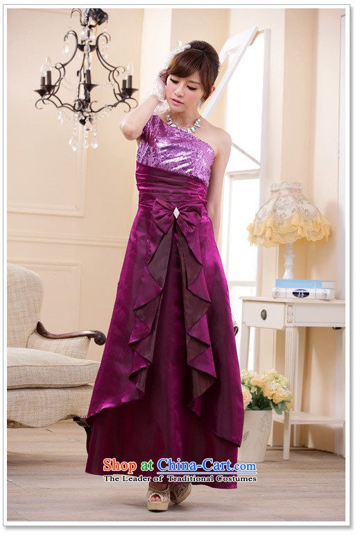 Of the persons chairing the glued to the shoulder expensive evening dresses 2015 Korean New Long Marriage banquet bridesmaid girl on chip evening dresses 4445 aubergine XXL picture, prices, brand platters! The elections are supplied in the national character of distribution, so action, buy now enjoy more preferential! As soon as possible.